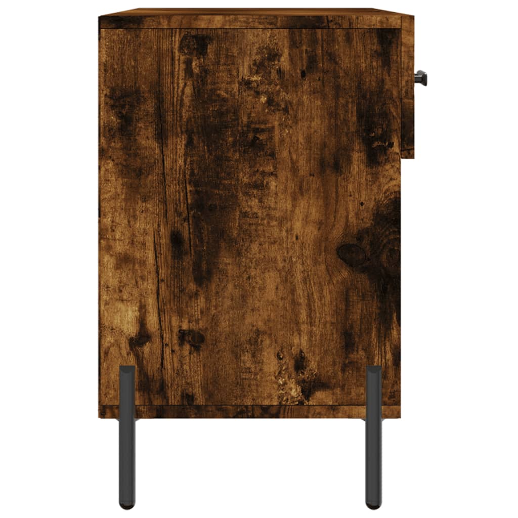 vidaXL Παπουτσοθήκη Καπνιστή Δρυς 102x35x55 εκ. από Επεξεργασμένο Ξύλο