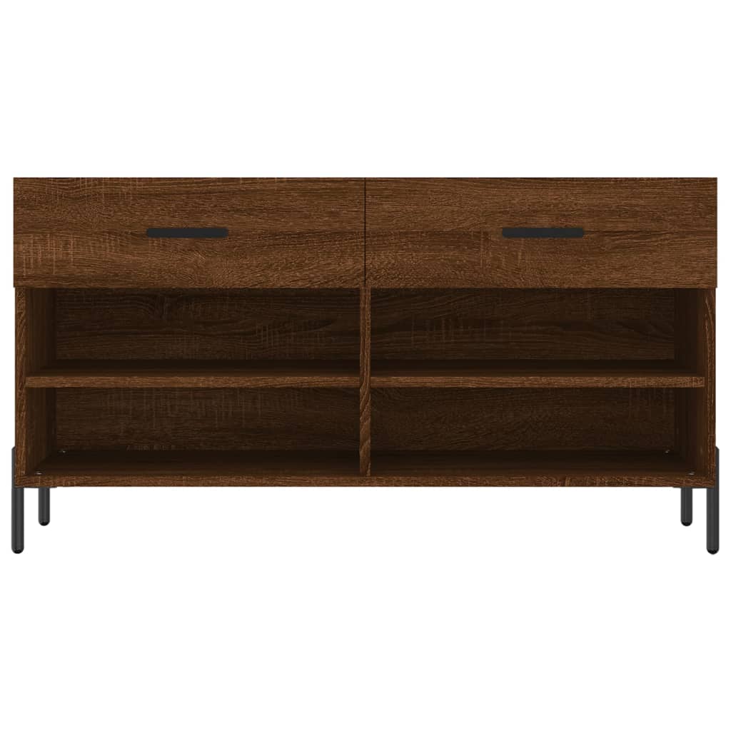 vidaXL Παπουτσοθήκη Καφέ Δρυς 102 x 35 x 55 εκ. από Επεξεργασμένο Ξύλο