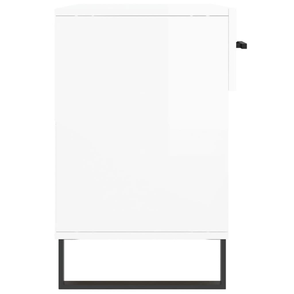 vidaXL Παπουτσοθήκη Γυαλιστερό Λευκό 102x35x55 εκ. Επεξεργασμένο Ξύλο