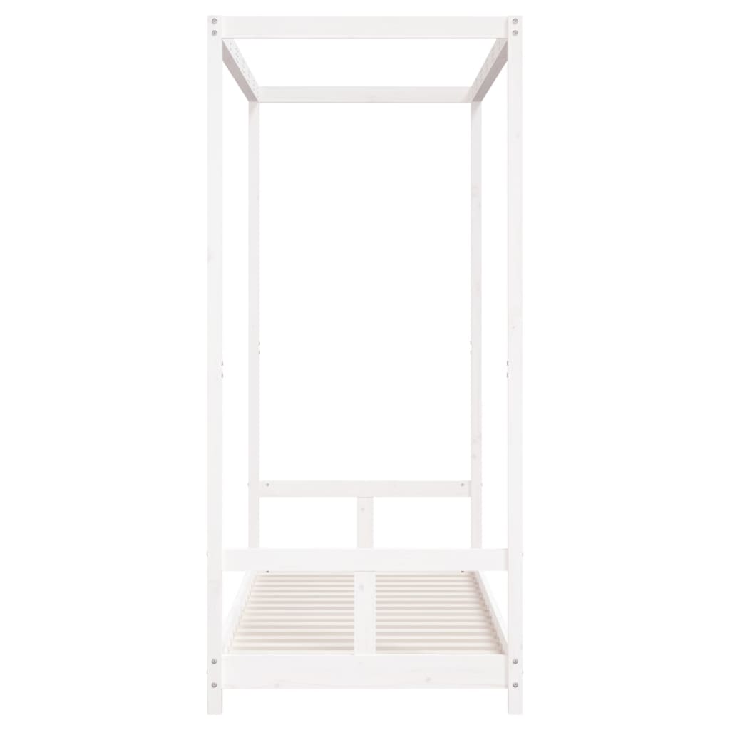 vidaXL Πλαίσιο Παιδικού Κρεβατιού Λευκό 80 x 200 εκ. Μασίφ Ξύλο Πεύκου