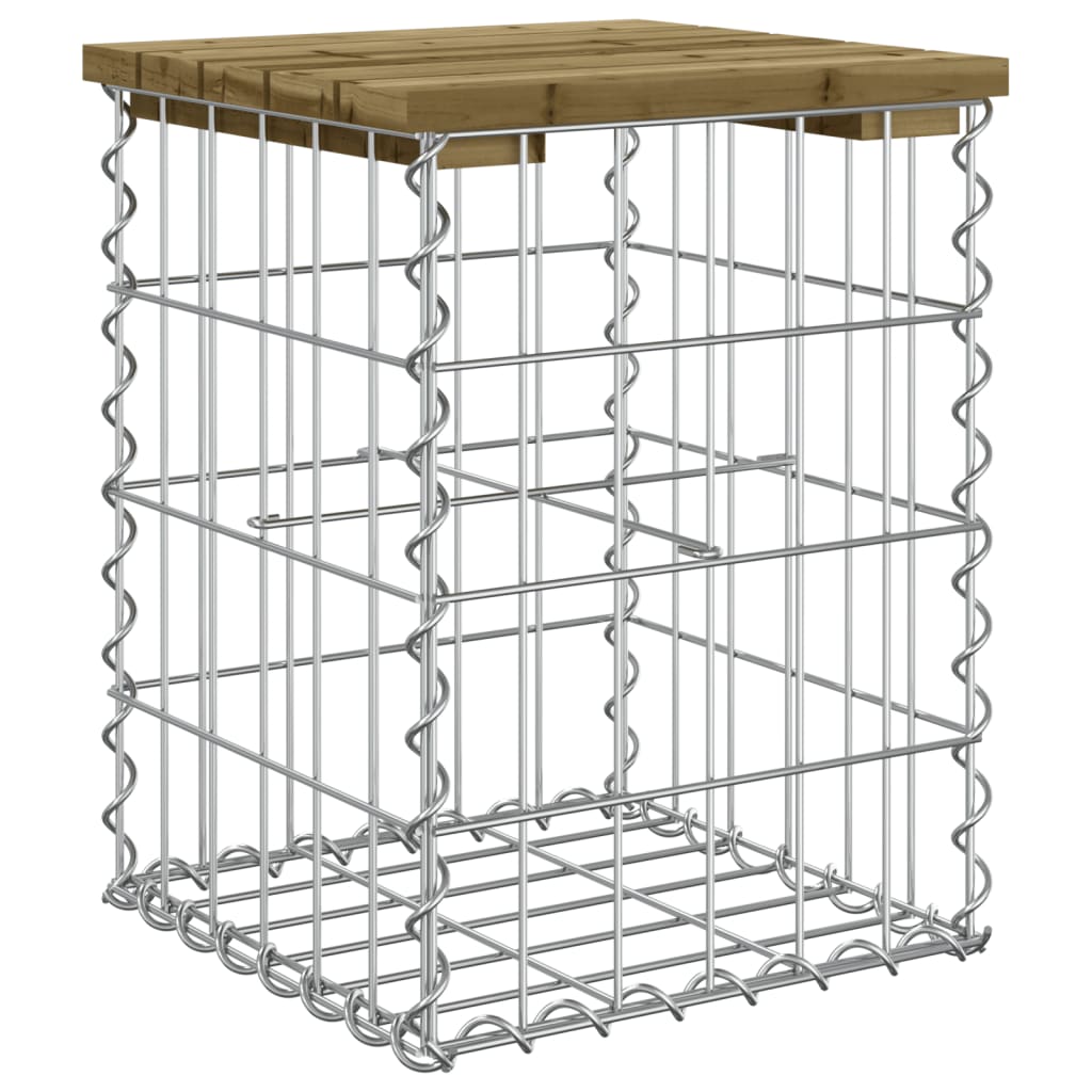 vidaXL Παγκάκι Κήπου Συρματοκιβώτιο 33x31x42 εκ. Εμποτ. Ξύλο Πεύκου