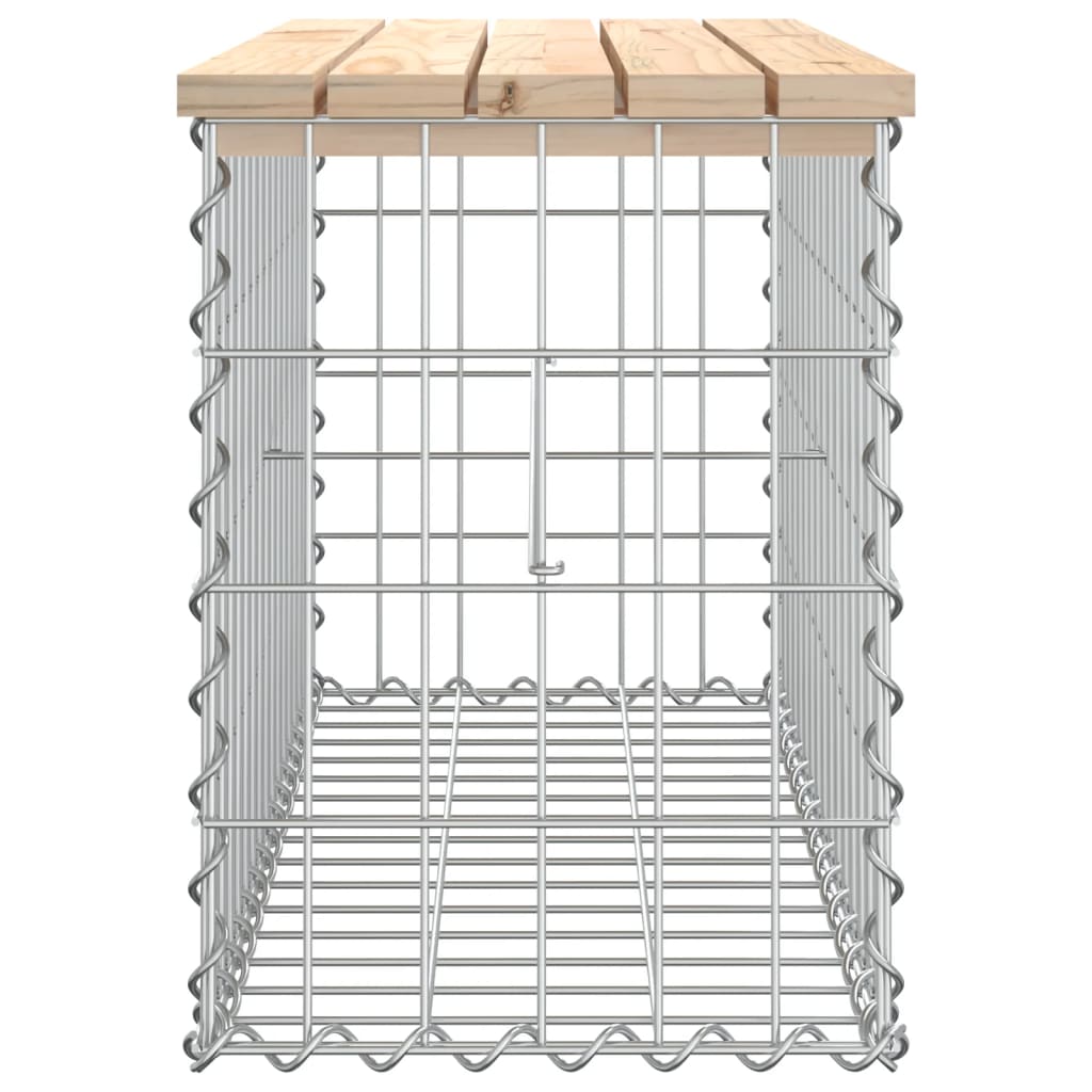 vidaXL Παγκάκι Κήπου Συρματοκιβώτιο 83x31,5x42 εκ. Μασίφ Ξύλο Πεύκου