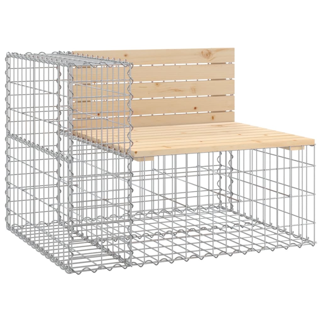 vidaXL Παγκάκι Κήπου Συρματοκιβώτιο 287x71x65,5 εκ. Μασίφ Ξύλο Πεύκου