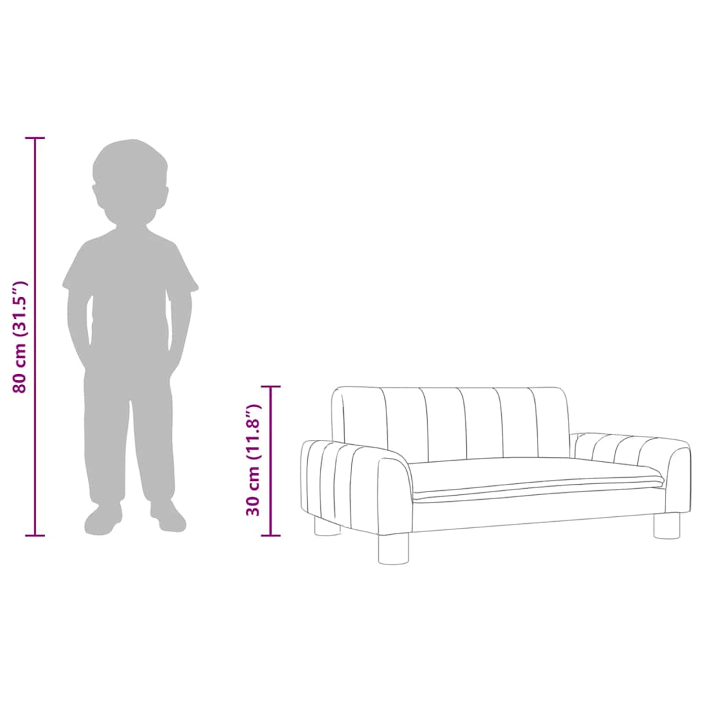 vidaXL Καναπές Παιδικός Taupe 50x40x30 εκ. από Ύφασμα