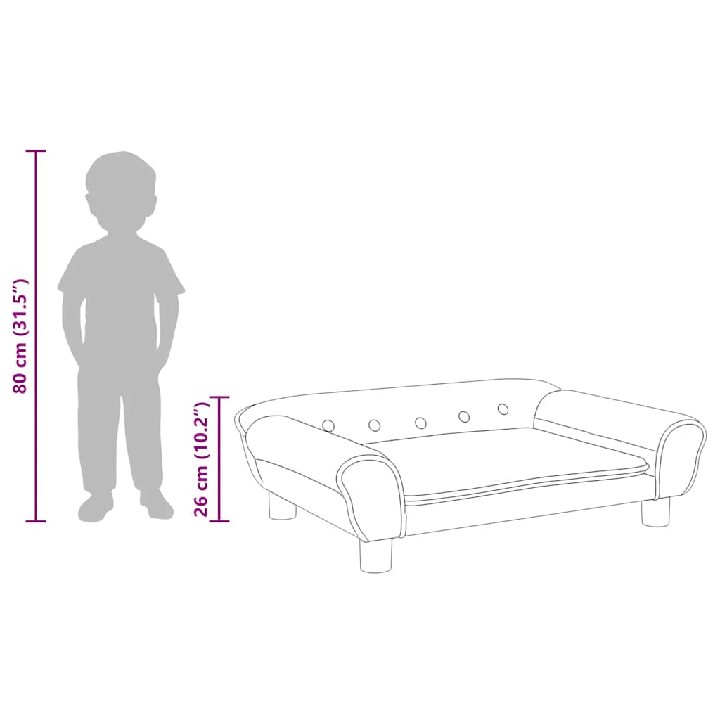 vidaXL Καναπές Παιδικός Μπλε 70 x 45 x 26 εκ. Βελούδινος