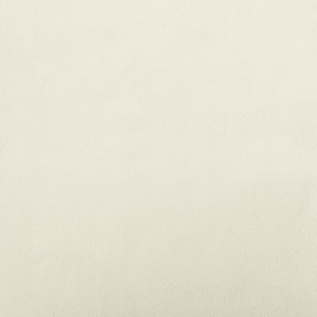 vidaXL Καναπές Παιδικός με Υποπόδιο Κρεμ 100x50x30 εκ. Βελούδινος