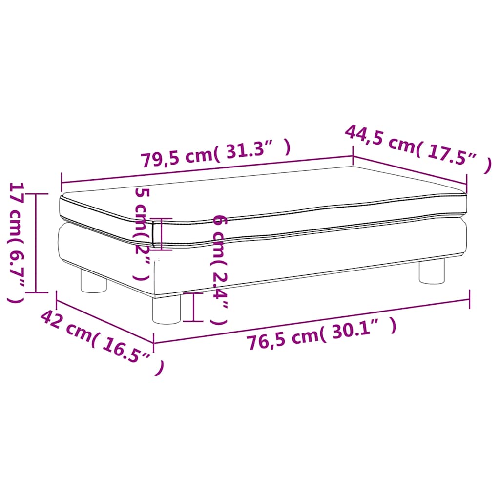 vidaXL Καναπές Παιδικός με Υποπόδιο Καφέ 100 x 50 x 30 εκ. Συνθ. Δέρμα