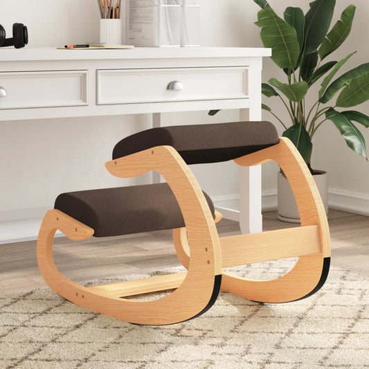 vidaXL Καρέκλα Γονάτων Καφέ 55 x 84 x 55 εκ. από Κόντρα Πλακέ Σημύδας