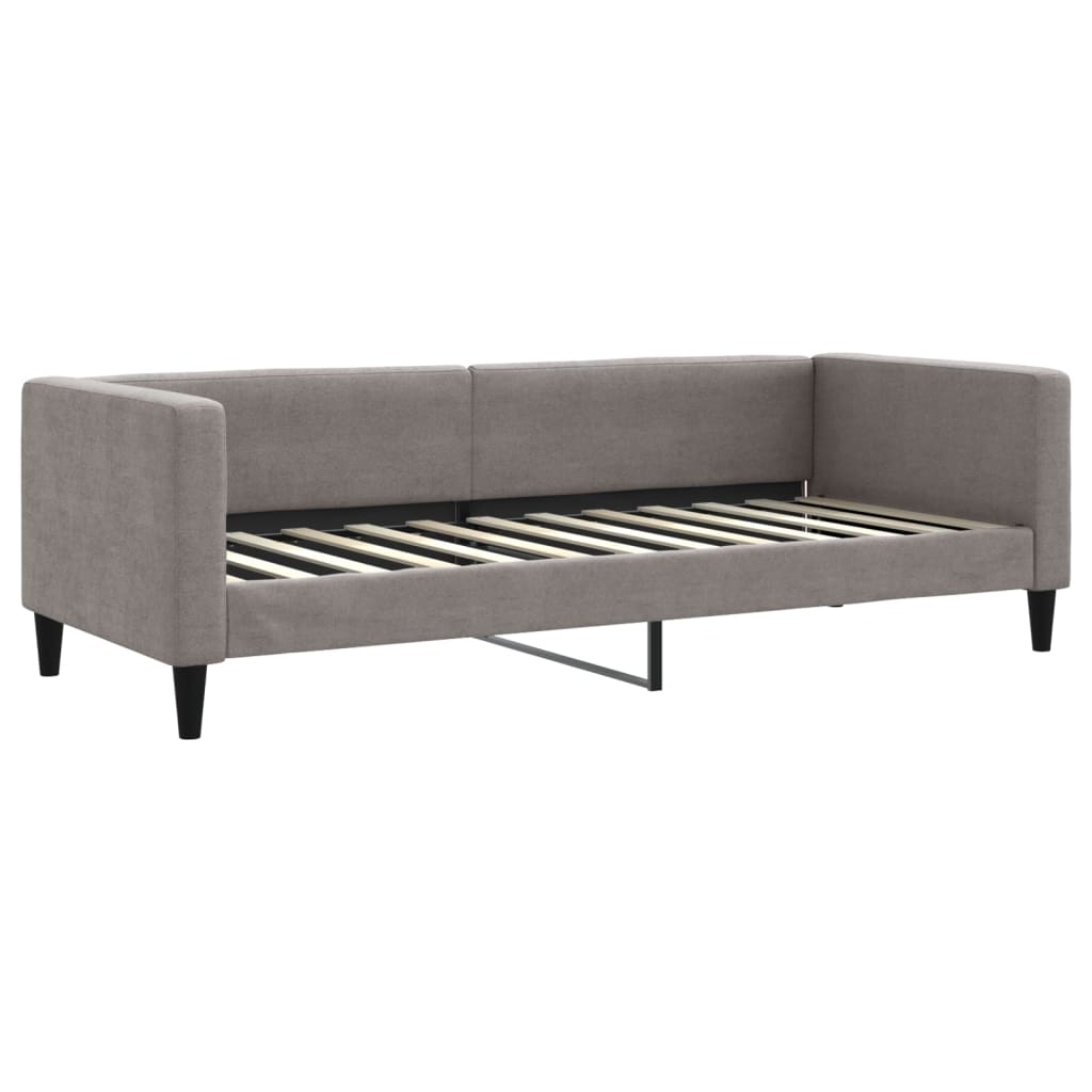 vidaXL Καναπές Κρεβάτι Συρόμενος Taupe 80x200 εκ. Υφασμάτινος Στρώματα