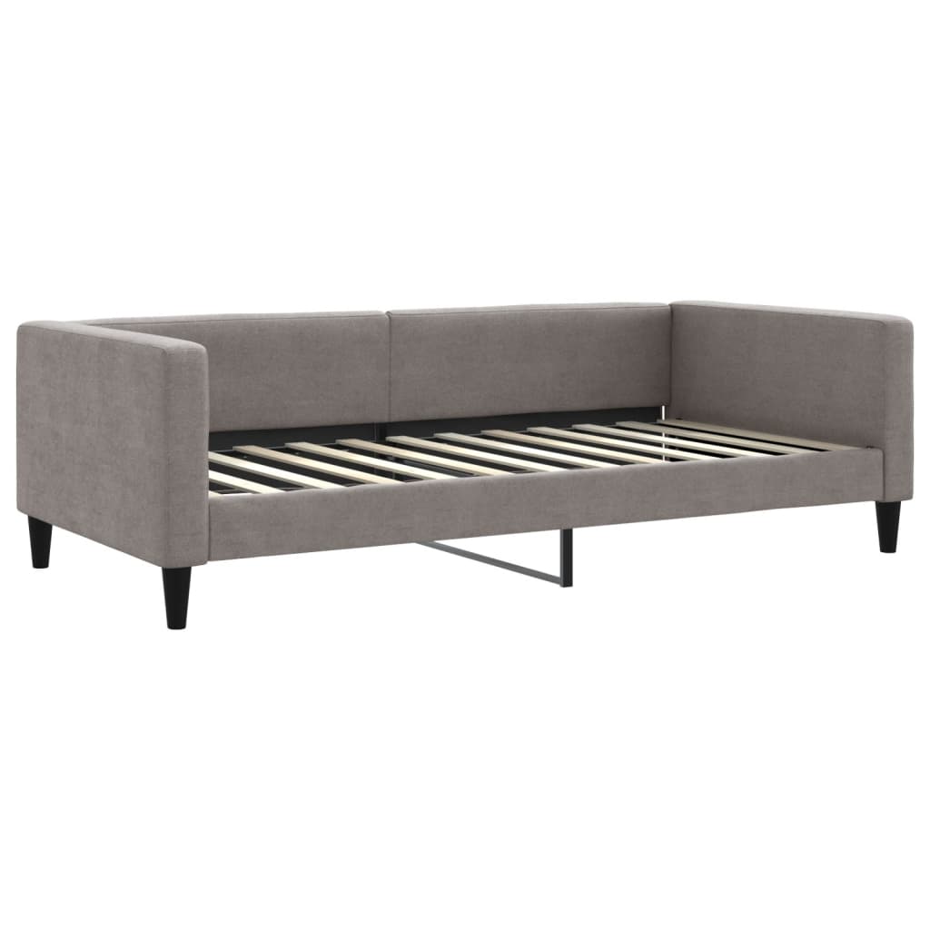 vidaXL Καναπές Κρεβάτι Συρόμενος Taupe 100x200εκ. Υφασμάτινος Στρώματα