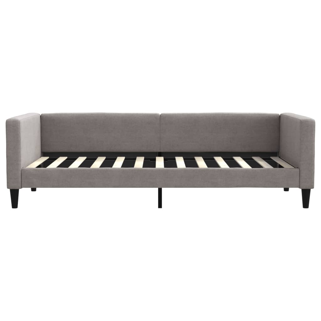 vidaXL Καναπές Κρεβάτι Συρόμενος Taupe 90x200 εκ. Ύφασμα & Συρτάρια