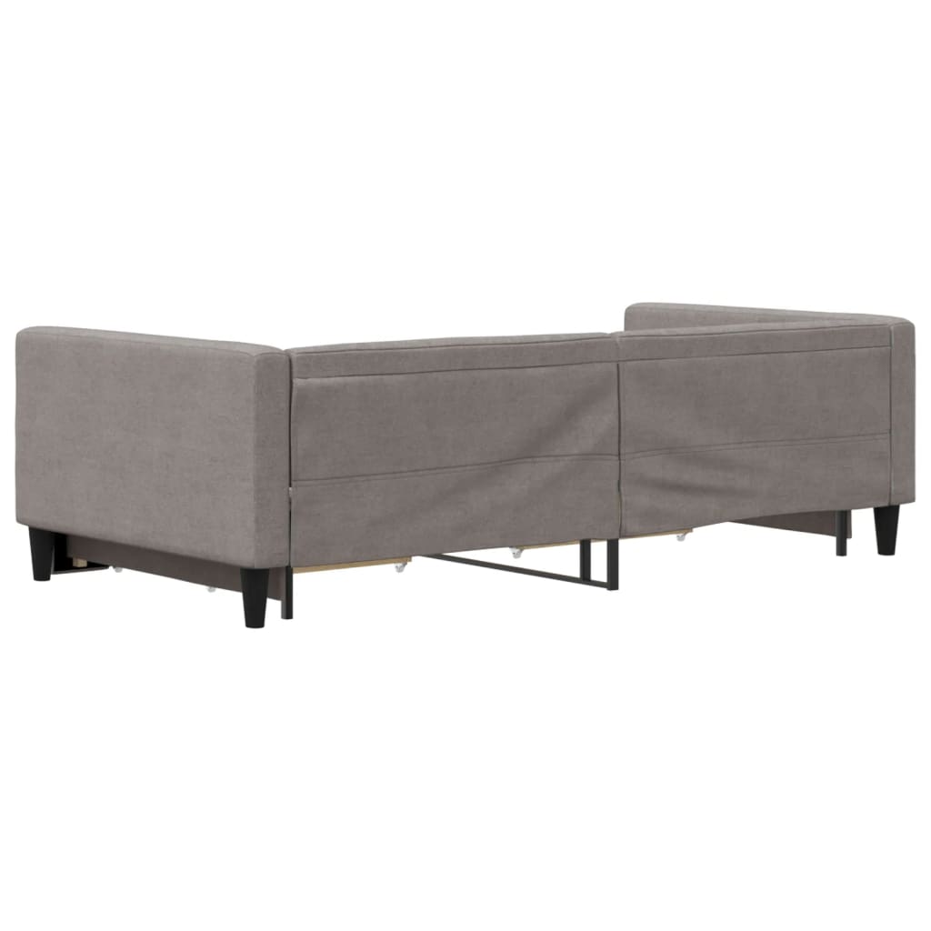 vidaXL Καναπές Κρεβάτι Συρόμενος Taupe 100x200εκ. Υφασμάτινος Συρτάρια