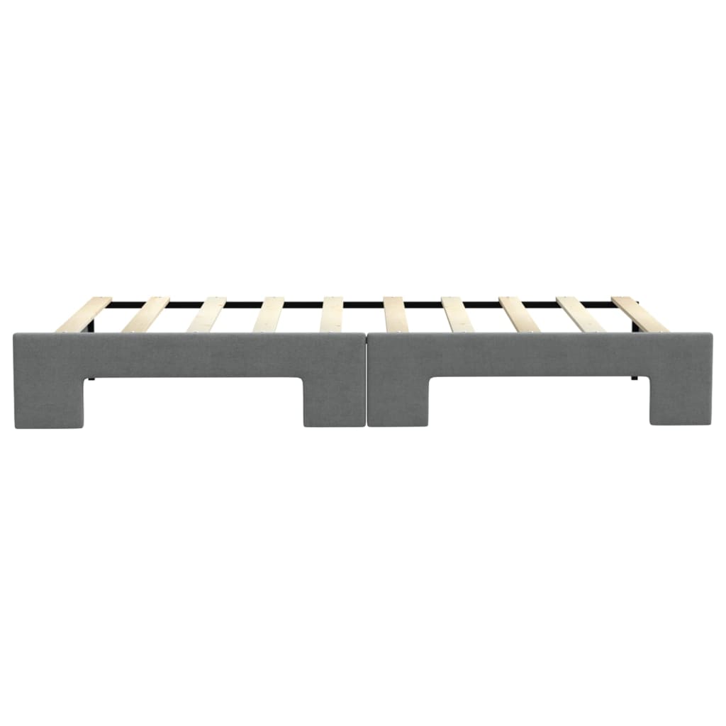 vidaXL Καναπές Κρεβάτι Συρόμενος Σκούρο Γκρι 100x190 εκ. Υφασμάτινος