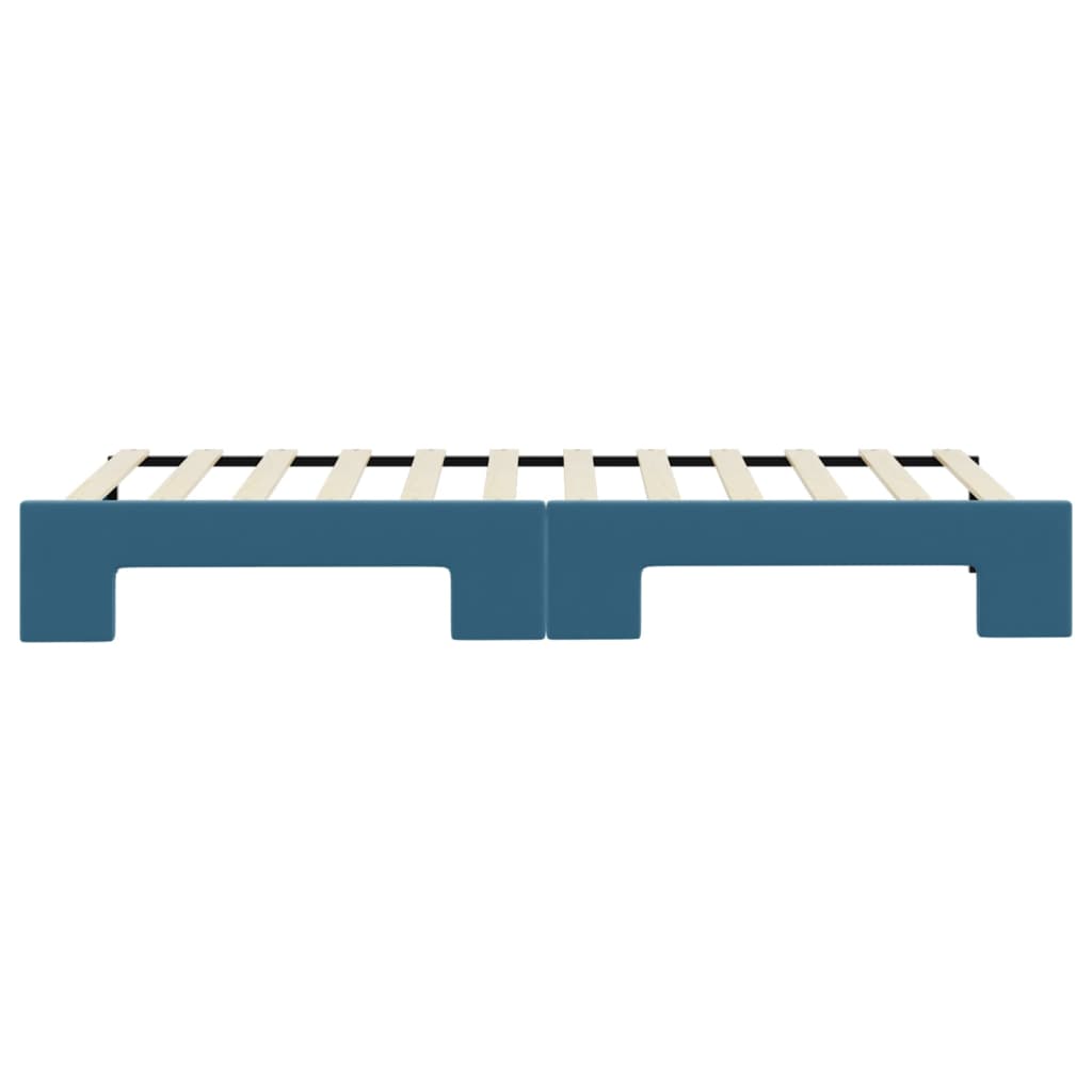 vidaXL Καναπές Κρεβάτι Συρόμενος Μπλε 80 x 200 εκ. Βελούδινος