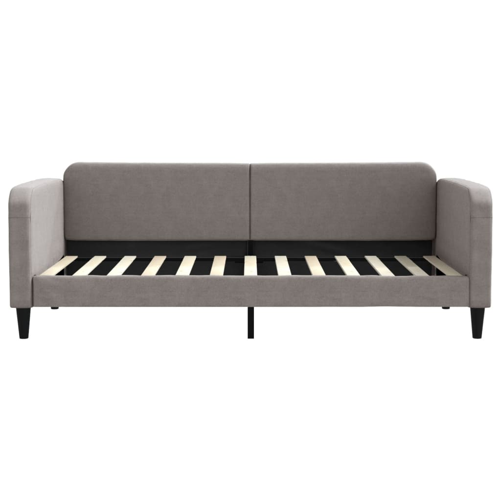 vidaXL Καναπές Κρεβάτι με Στρώμα Taupe 90 x 200 εκ. Υφασμάτινο