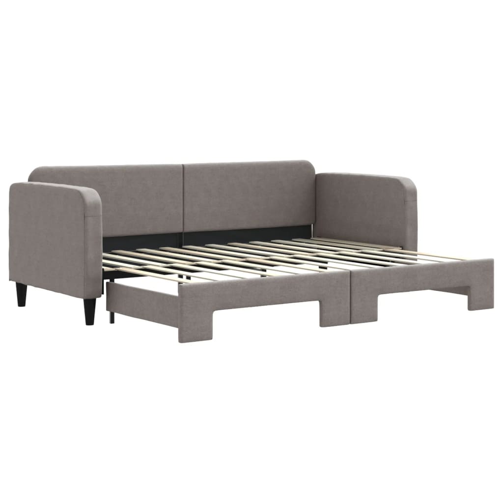 vidaXL Καναπές Κρεβάτι Συρόμενος Taupe 80 x 200 εκ. Υφασμάτινος