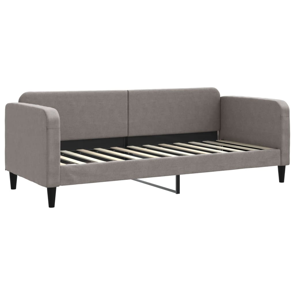 vidaXL Καναπές Κρεβάτι Συρόμενος Taupe 80x200 εκ. Υφασμάτινος Στρώματα