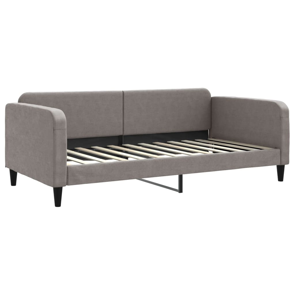 vidaXL Καναπές Κρεβάτι Συρόμενος Taupe 100x200εκ. Υφασμάτινος Στρώματα