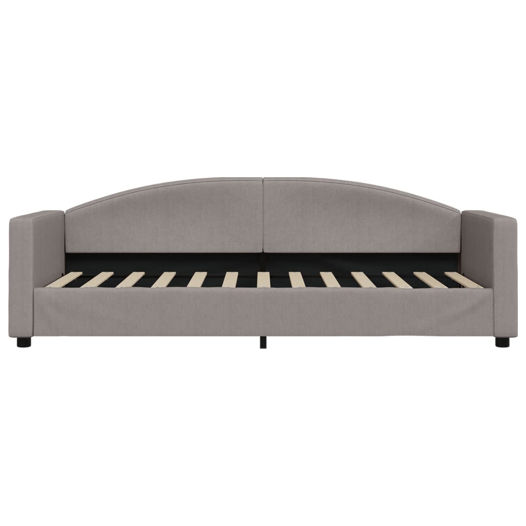 vidaXL Καναπές Κρεβάτι με Στρώμα Taupe 80 x 200 εκ. Υφασμάτινο