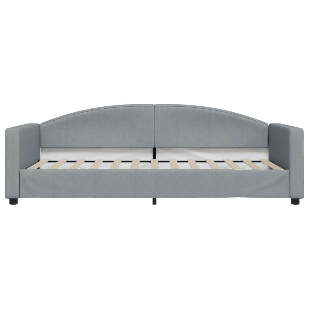 vidaXL Καναπές Κρεβάτι με Στρώμα Ανοιχτό Γκρι 90 x 200 εκ. Υφασμάτινο
