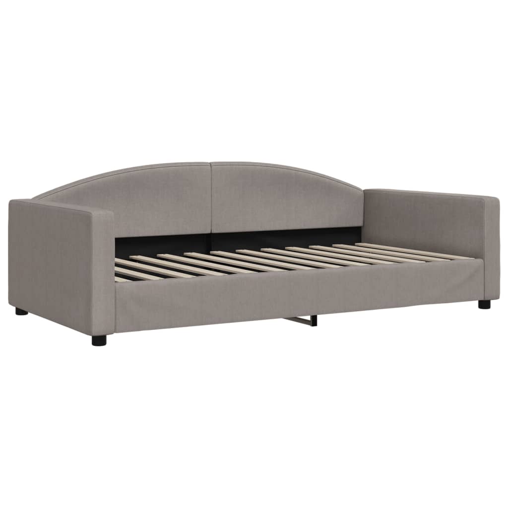 vidaXL Καναπές Κρεβάτι με Στρώμα Taupe 100 x 200 εκ. Υφασμάτινο