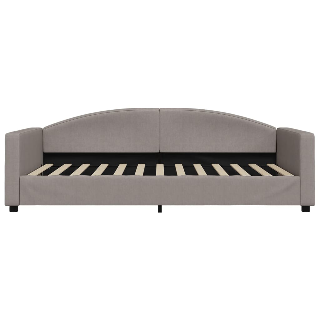 vidaXL Καναπές Κρεβάτι με Στρώμα Taupe 100 x 200 εκ. Υφασμάτινο
