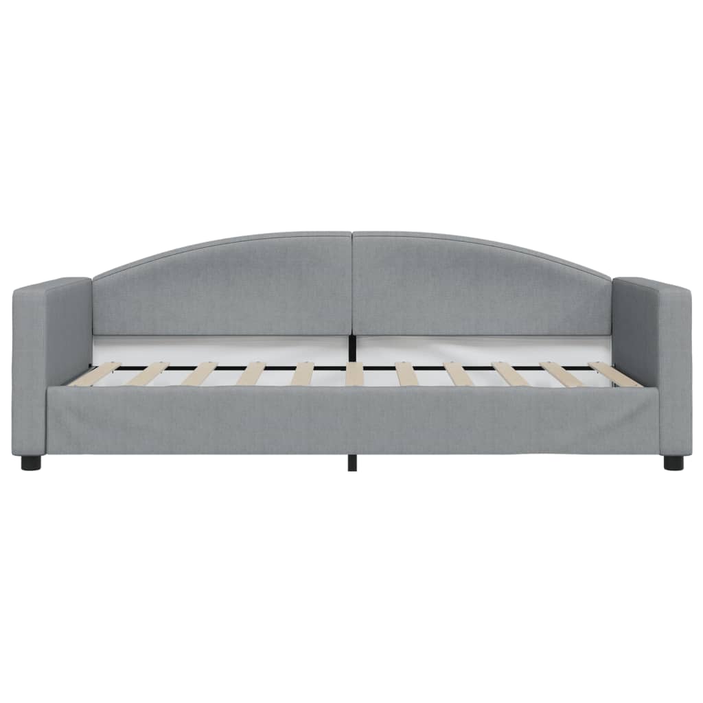 vidaXL Καναπές Κρεβάτι με Στρώμα Ανοιχτό Γκρι 90 x 200 εκ. Υφασμάτινο