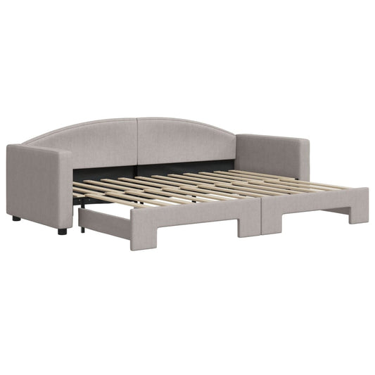 vidaXL Καναπές Κρεβάτι Συρόμενος Taupe 80 x 200 εκ. Υφασμάτινος