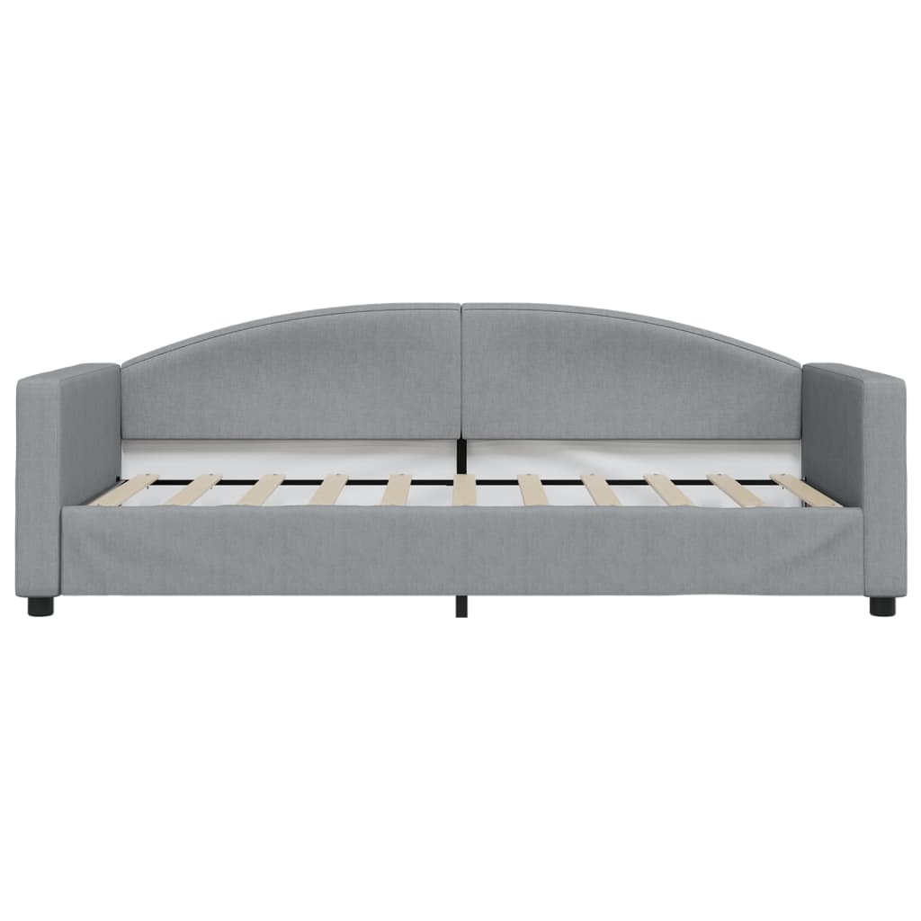 vidaXL Καναπές Κρεβάτι Συρόμενος Ανοιχτό Γκρι 90 x 190 εκ. Υφασμάτινος
