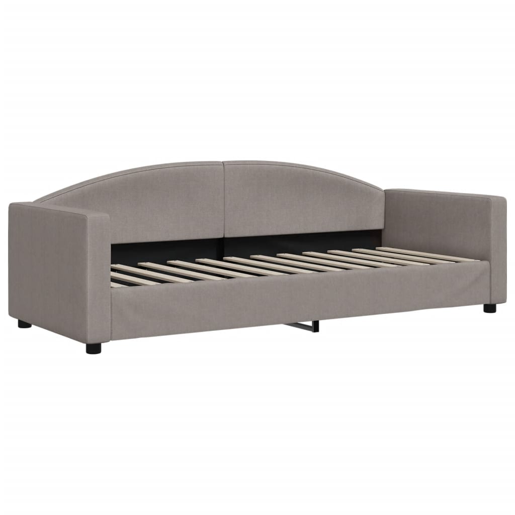 vidaXL Καναπές Κρεβάτι Συρόμενος Taupe 80x200 εκ. Υφασμάτινος Στρώματα