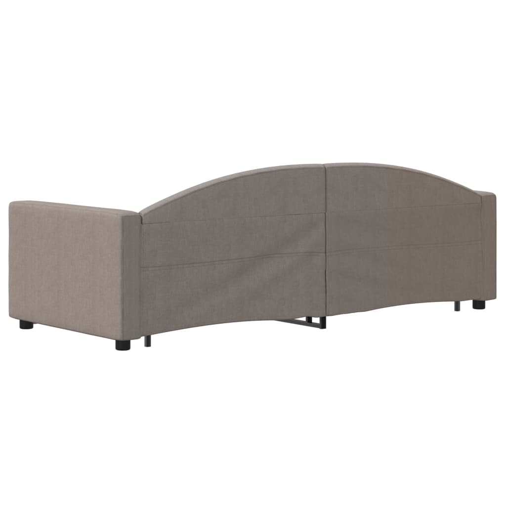 vidaXL Καναπές Κρεβάτι Συρόμενος Taupe 80x200 εκ. Υφασμάτινος Συρτάρια