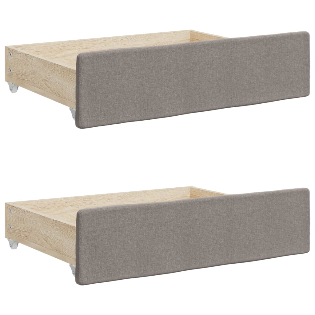 vidaXL Καναπές Κρεβάτι Συρόμενος Taupe 80x200 εκ. Υφασμάτινος Συρτάρια
