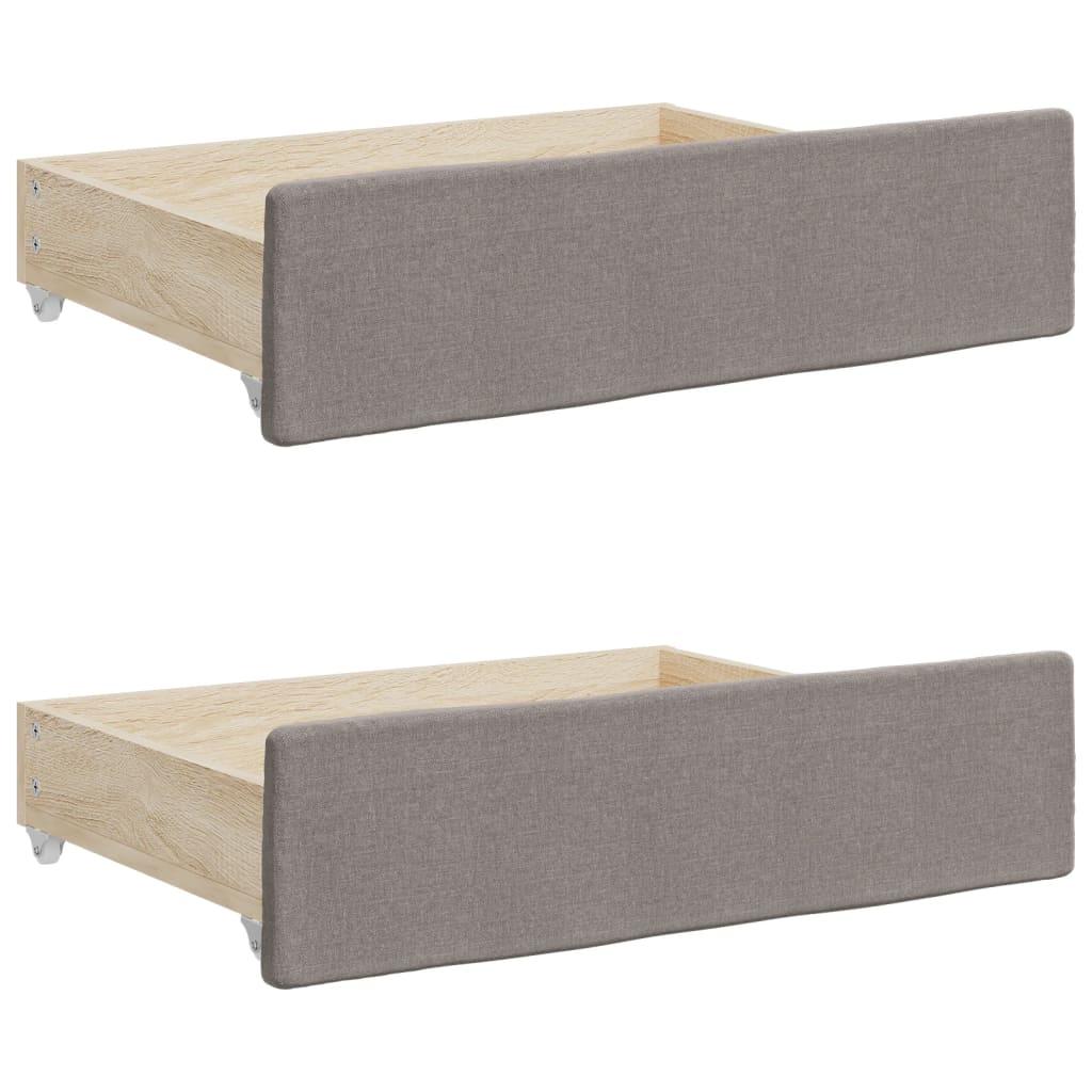 vidaXL Καναπές Κρεβάτι Συρόμενος Taupe 100x200εκ. Υφασμάτινος Συρτάρια