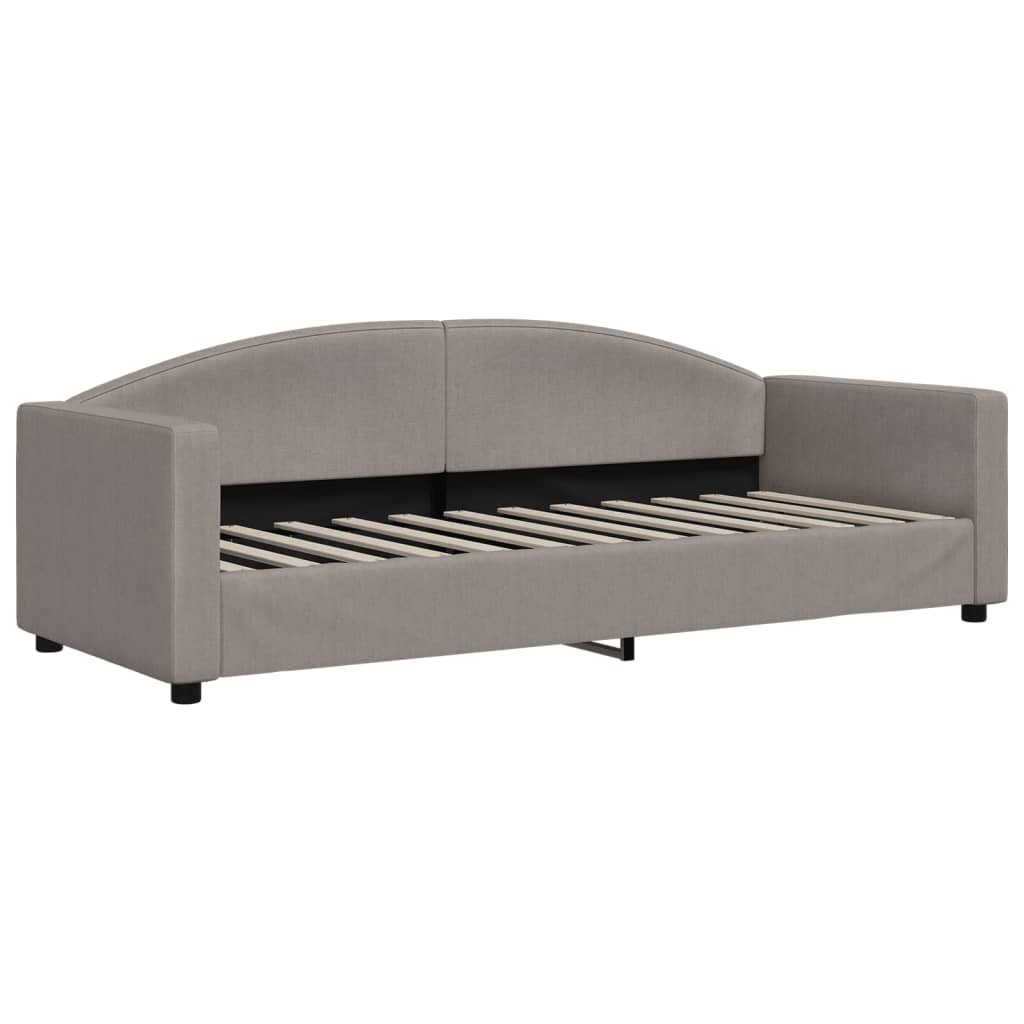 vidaXL Καναπές Κρεβάτι Συρόμενος Taupe 80x200 εκ. Υφασμάτινος Συρτάρια