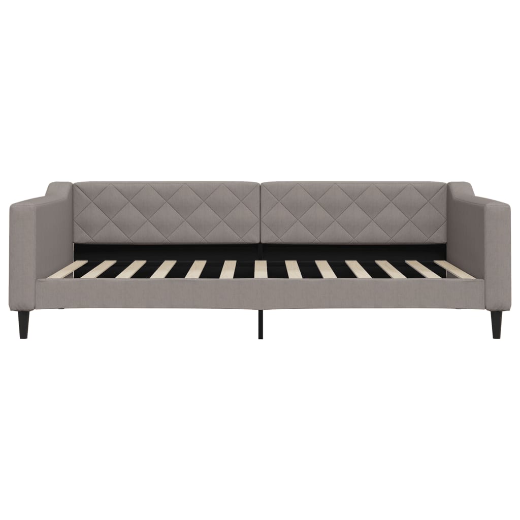vidaXL Καναπές Κρεβάτι με Στρώμα Taupe 100 x 200 εκ. Υφασμάτινο