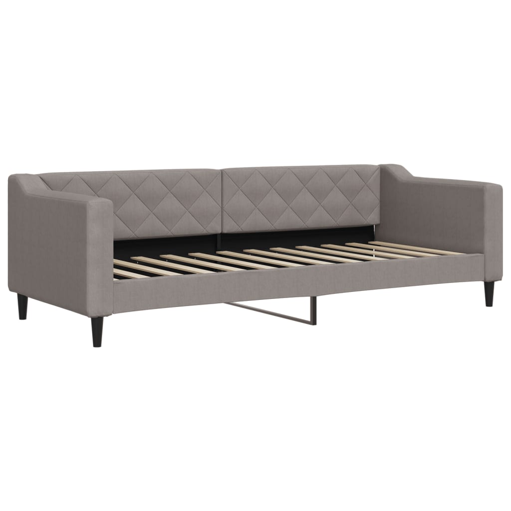 vidaXL Καναπές Κρεβάτι Συρόμενος Taupe 80x200 εκ. Υφασμάτινος Στρώματα