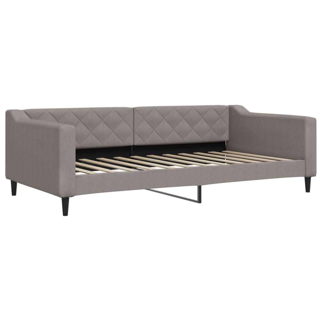 vidaXL Καναπές Κρεβάτι Συρόμενος Taupe 100x200εκ. Υφασμάτινος Στρώματα