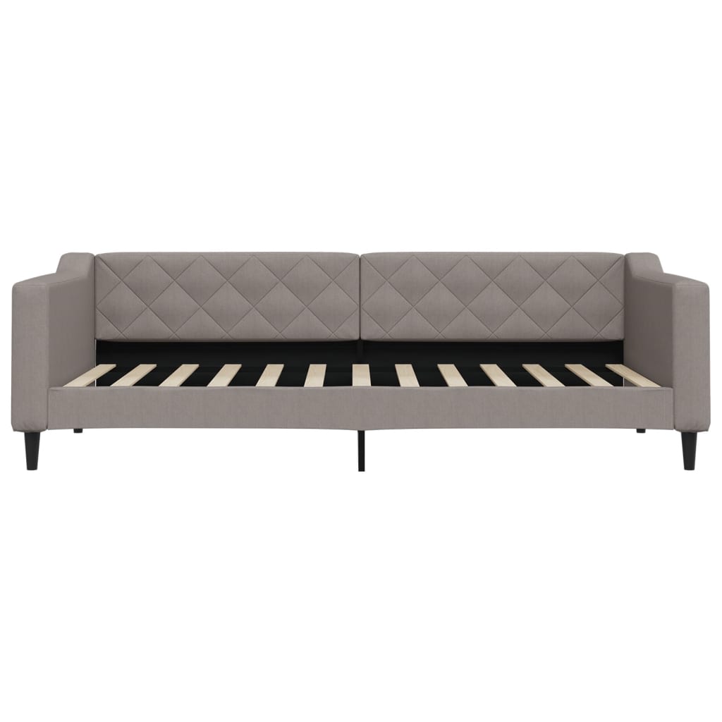 vidaXL Καναπές Κρεβάτι Συρόμενος Taupe 90x200 εκ. Ύφασμα & Συρτάρια