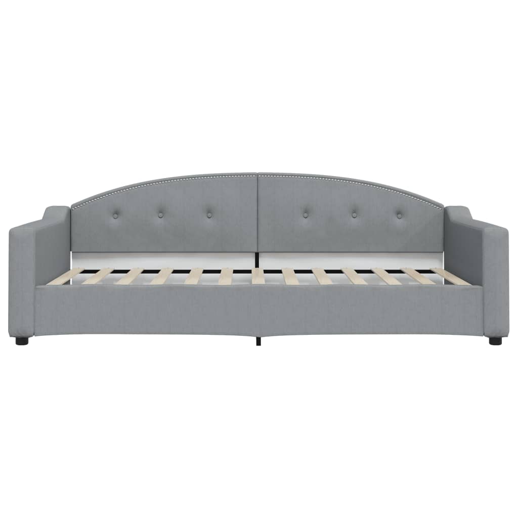 vidaXL Καναπές Κρεβάτι με Στρώμα Ανοιχτό Γκρι 100 x 200 εκ. Υφασμάτινο