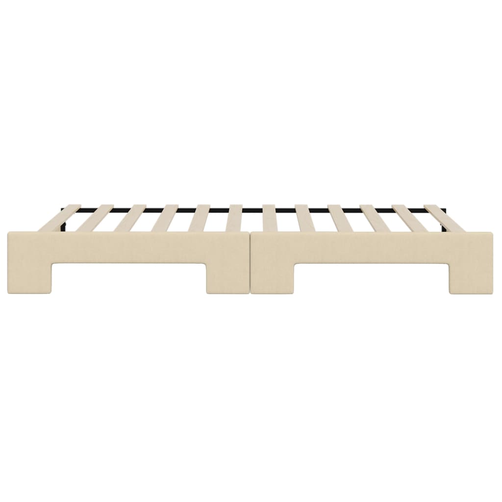 vidaXL Καναπές Κρεβάτι Συρόμενος Κρεμ 80 x 200 εκ. Υφασμάτινος