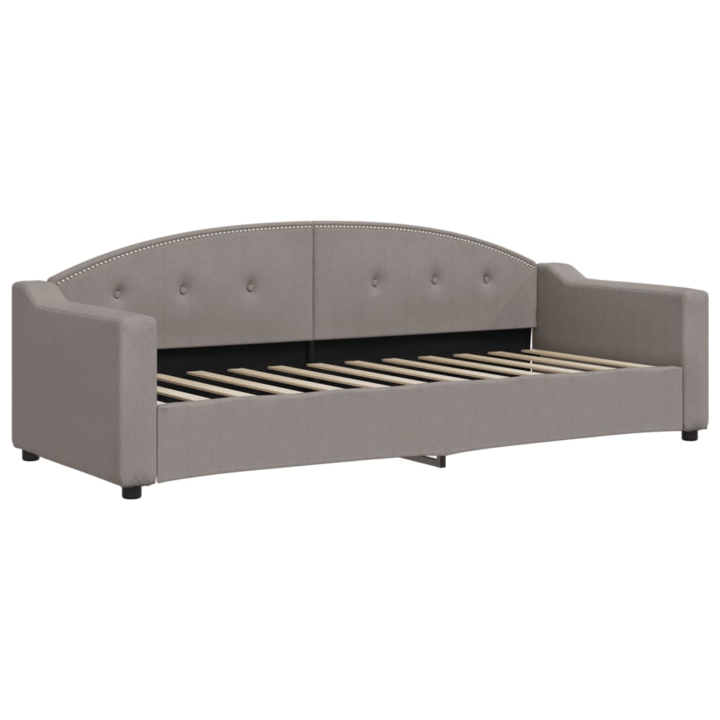 vidaXL Καναπές Κρεβάτι Συρόμενος Taupe 80x200 εκ. Υφασμάτινος Συρτάρια