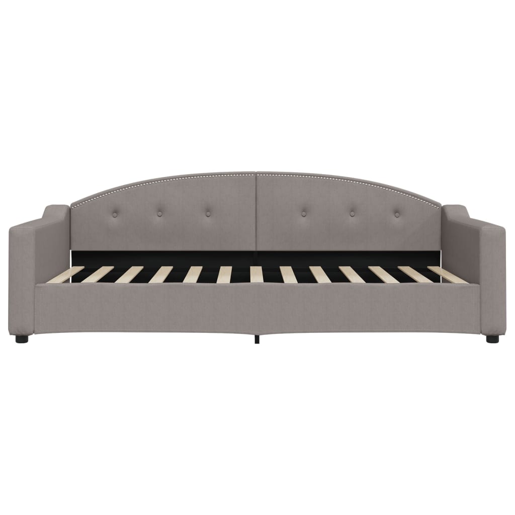 vidaXL Καναπές Κρεβάτι Συρόμενος Taupe 100x200εκ. Υφασμάτινος Συρτάρια