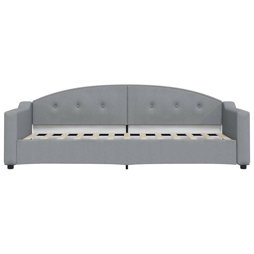 vidaXL Καναπές Κρεβάτι Συρόμενος Αν. Γκρι 90x190 εκ.Ύφασμα & Συρτάρια