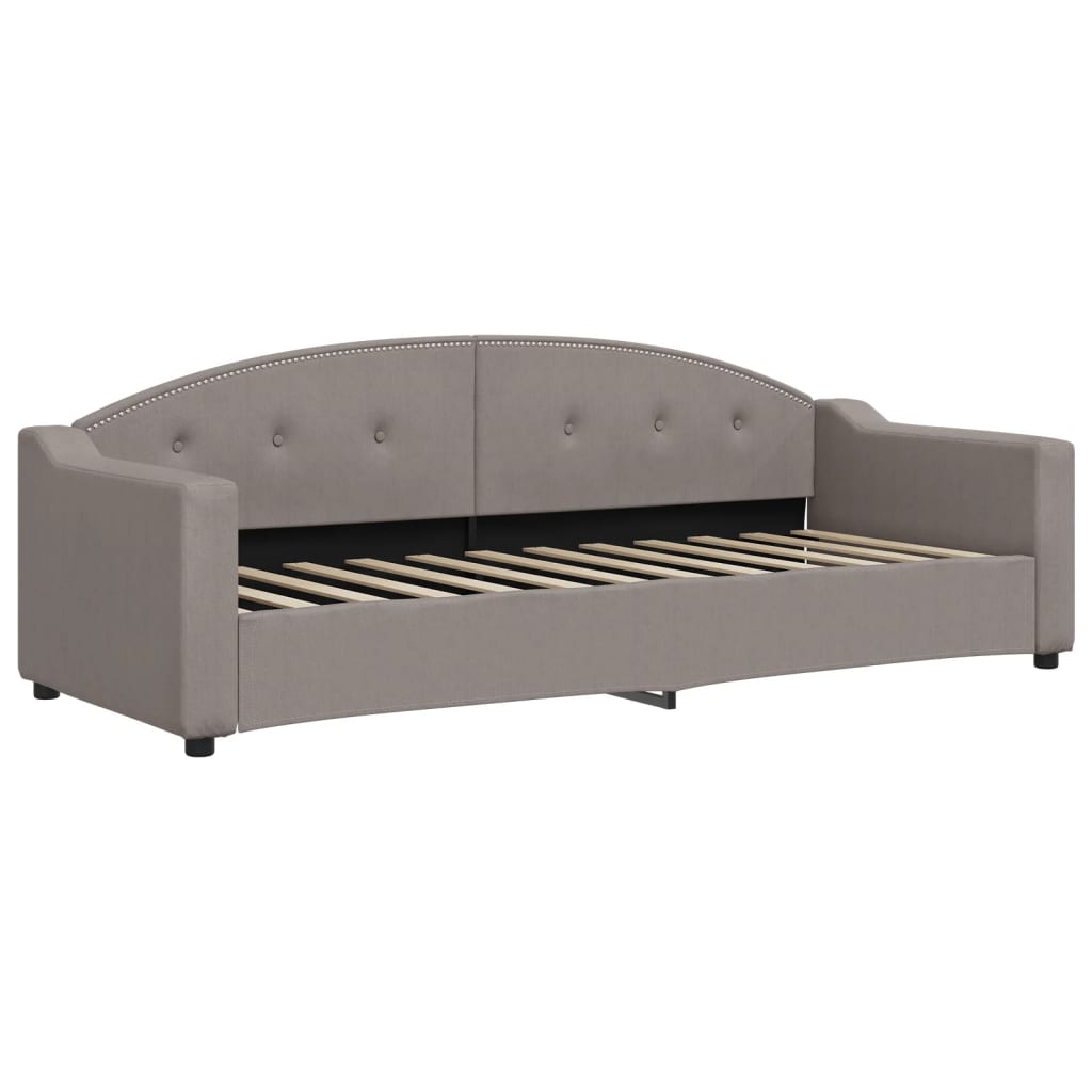 vidaXL Καναπές Κρεβάτι Συρόμενος Taupe 80x200 εκ. Υφασμάτινος Συρτάρια