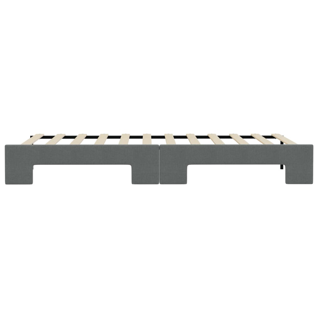 vidaXL Καναπές Κρεβάτι Συρόμενος Χωρίς Στρώμα Σκ. Γκρι 90x200 εκ.