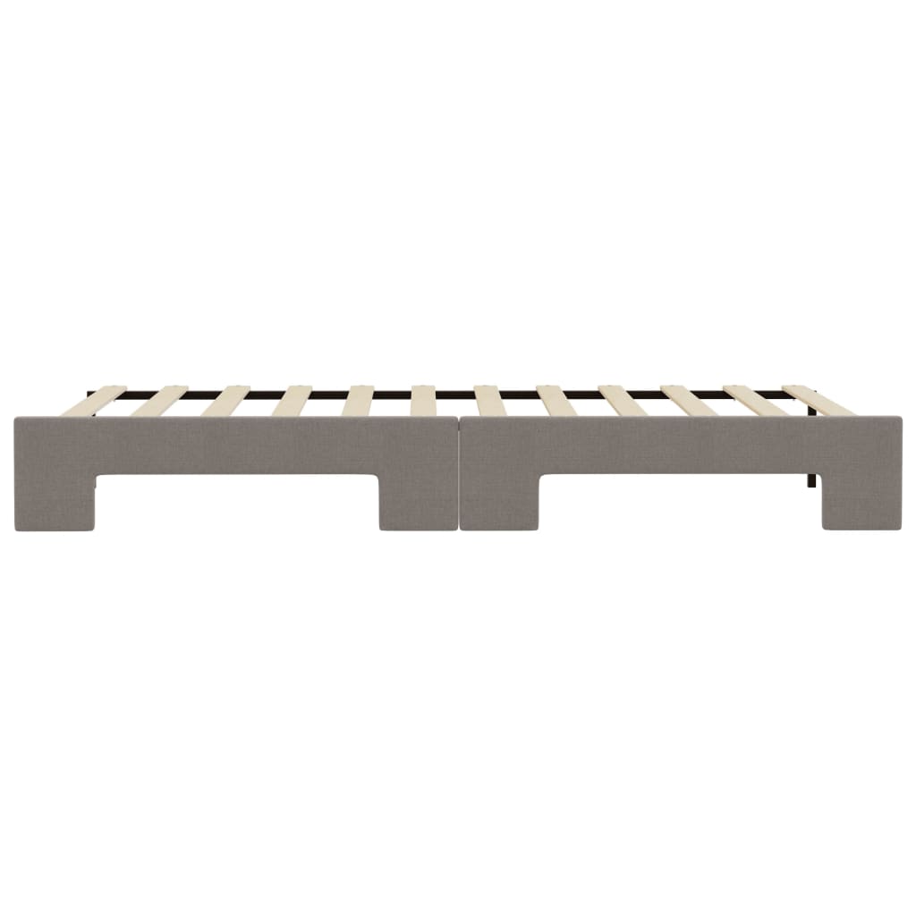 vidaXL Καναπές Κρεβάτι Συρόμενος Γκρι / Μπεζ 90 x 200 εκ. Υφασμάτινος