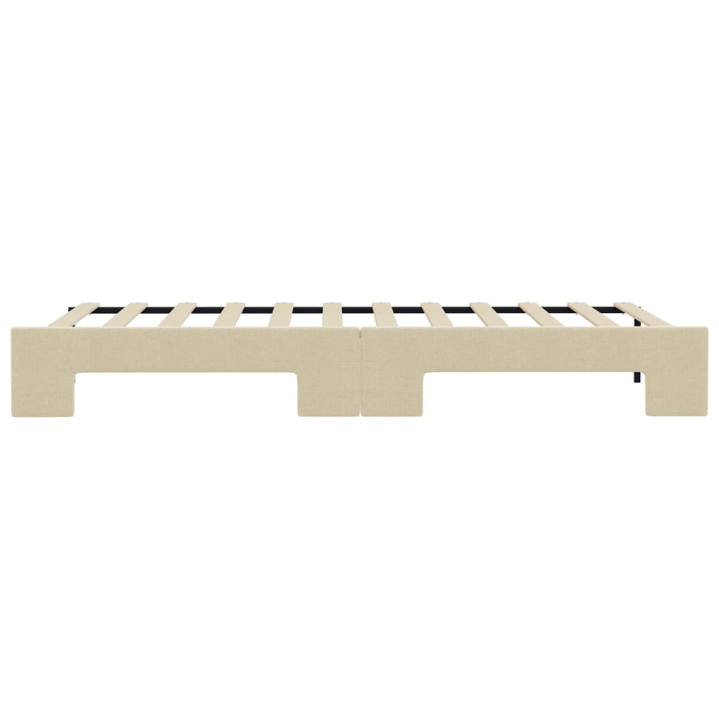 vidaXL Καναπές Κρεβάτι Συρόμενος Κρεμ 100 x 200 εκ. Υφασμάτινος