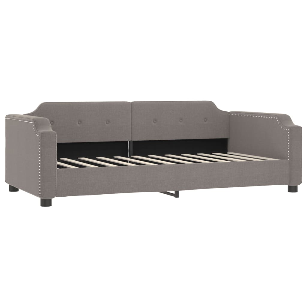 vidaXL Καναπές Κρεβάτι Συρόμενος Taupe 80x200 εκ. Υφασμάτινος Στρώματα