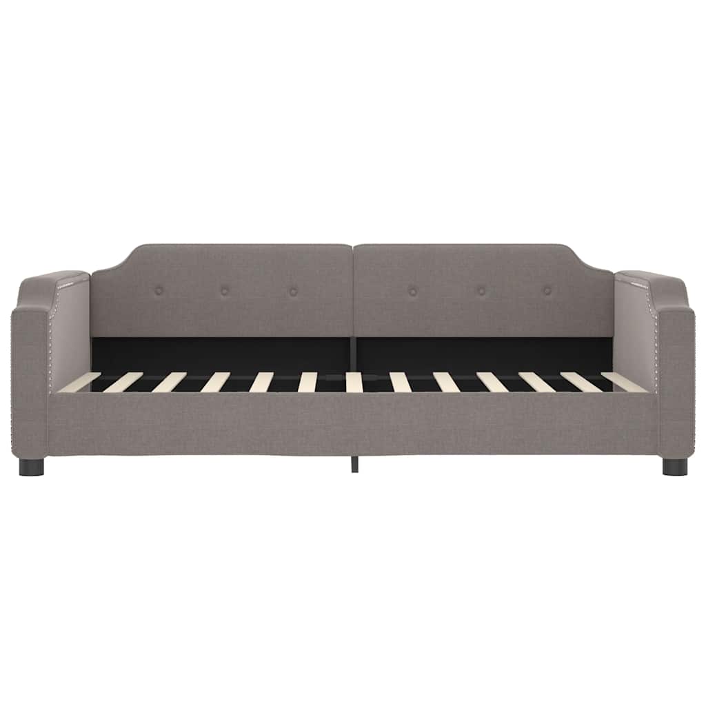 vidaXL Καναπές Κρεβάτι Συρόμενος Taupe 90x200 εκ. Ύφασμα & Συρτάρια