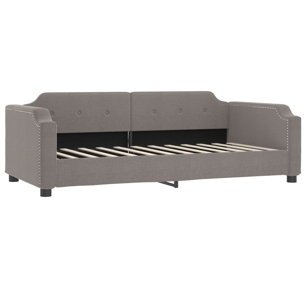 vidaXL Καναπές Κρεβάτι Συρόμενος Taupe 80x200 εκ. Υφασμάτινος Συρτάρια